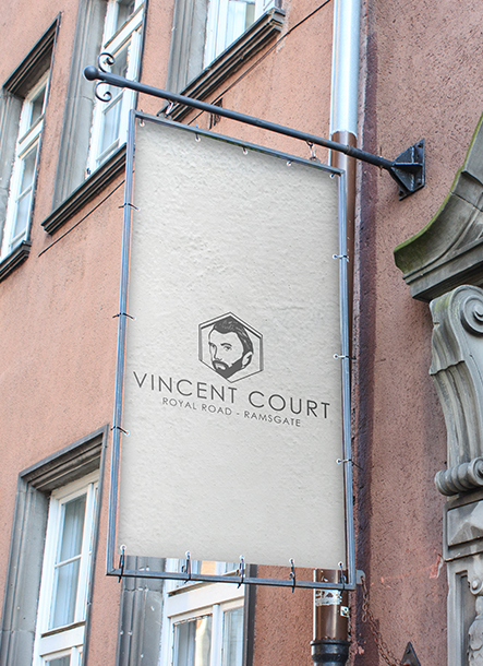 Logo, design, Vincent Court, Royal Road, emblem, icon, Ramsgate, kent, uk